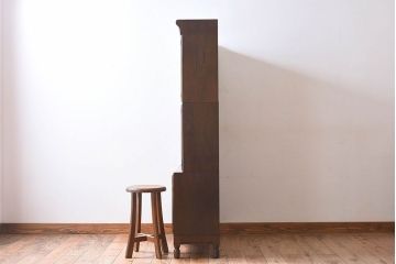 アンティーク家具　イギリスアンティーク　上品なデザインのスタッキングキャビネット(ブックケース、本箱、収納棚)