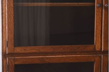 アンティーク家具　イギリスアンティーク　上品なデザインのスタッキングキャビネット(ブックケース、本箱、収納棚)