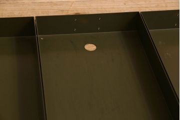 ヴィンテージ家具　【展示品】ビンテージ　ネームプレート取っ手付き　スチール製小引き出し(小物入れ、小物収納)(2)