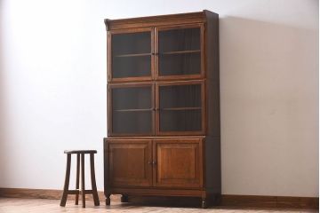 アンティーク家具　イギリスアンティーク　Minty Oxford社製　上品なデザインのスタッキングキャビネット(ブックケース、本箱、収納棚)(1)