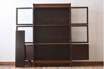 アンティーク家具　イギリスアンティーク　Minty Oxford社製　上品なデザインのスタッキングキャビネット(ブックケース、本箱、収納棚)(1)