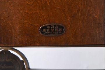 アンティーク雑貨　和製アンティーク　デスク型　レトロな雰囲気漂う銅製三面鏡(ミラー)