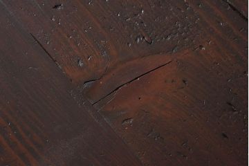 レトロ家具　昭和レトロ　古い木の質感が味わい深い鉄脚ベンチ(アイアンベンチ、長椅子)