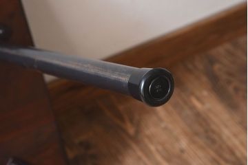 レトロ家具　昭和レトロ　古い木の質感が味わい深い鉄脚ベンチ(アイアンベンチ、長椅子)