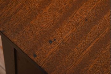 レトロ家具　昭和レトロ　薄型　古い木の質感が味わい深い片袖机(ワークデスク、在宅ワーク、在宅用、学習机)