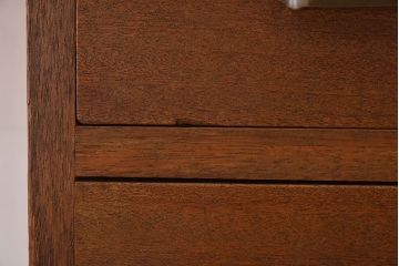 レトロ家具　昭和レトロ　薄型　古い木の質感が味わい深い片袖机(ワークデスク、在宅ワーク、在宅用、学習机)