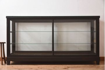 アンティーク家具　大正ロマン　上手物　高級感漂うガラスケース(ショーケース、飾り棚、陳列棚、ディスプレイラック)