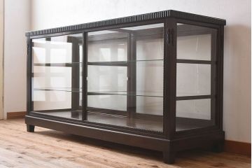 アンティーク家具　大正ロマン　上手物　高級感漂うガラスケース(ショーケース、飾り棚、陳列棚、ディスプレイラック)