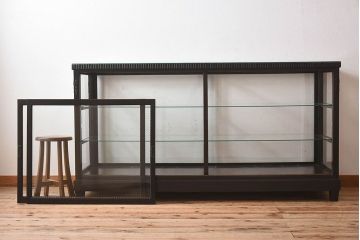 アンティーク家具　大正ロマン　上手物　高級感漂うガラスケース(ショーケース、飾り棚、陳列棚、ディスプレイラック)