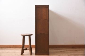 【N様ご成約済み】和製アンティーク　日本楽器(ヤマハ・山葉)　ナラ材　スタッキングブックケース(収納棚、飾り棚、本箱、コレクションケース)