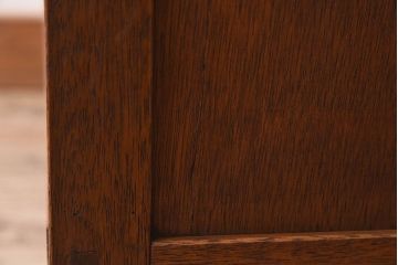 レトロ家具　昭和レトロ　気泡ガラスが味わい深い収納棚(戸棚、キャビネット)(1)