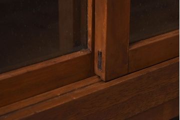 レトロ家具　昭和レトロ　気泡ガラスが味わい深い収納棚(戸棚、キャビネット)(1)