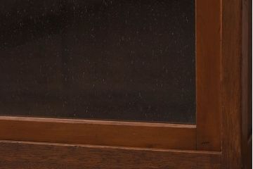 レトロ家具　昭和レトロ　気泡ガラスが味わい深い収納棚(戸棚、キャビネット)(1)