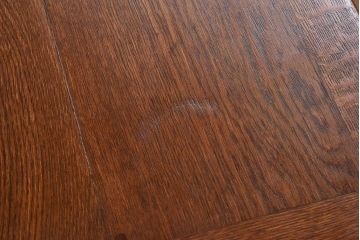 ペイント家具　ナラ材　作業台付きサイドテーブル(花台、電話台)