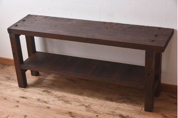 アンティーク雑貨　昭和レトロ　無骨なデザインが魅力的な作業台(花台、飾り台、長机)