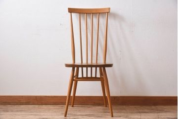 ヴィンテージ家具　イギリスビンテージ　ERCOL(アーコール)　シンプルなデザインのチェア(ダイニングチェア、椅子)