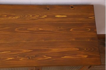 レトロ家具　昭和レトロ　チェッカーガラス入りの小振りな収納棚(戸棚、キャビネット)