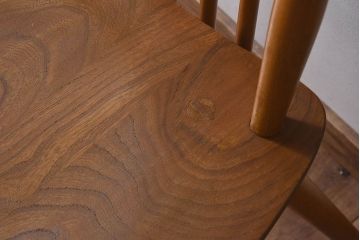 ヴィンテージ家具　イギリスビンテージ　ERCOL(アーコール)　シンプルなデザインのチェア(ダイニングチェア、椅子)(1)