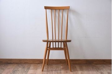 ヴィンテージ家具　イギリスビンテージ　ERCOL(アーコール)　シンプルなデザインのチェア(ダイニングチェア、椅子)(2)
