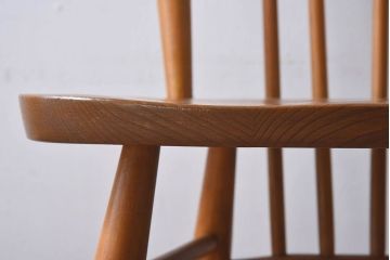 ヴィンテージ家具　イギリスビンテージ　ERCOL(アーコール)　シンプルなデザインのチェア(ダイニングチェア、椅子)(2)