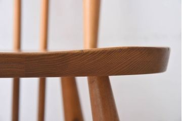 ヴィンテージ家具　イギリスビンテージ　ERCOL(アーコール)　シンプルなデザインのチェア(ダイニングチェア、椅子)(2)