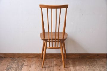 ヴィンテージ家具　イギリスビンテージ　ERCOL(アーコール)　シンプルなデザインのチェア(ダイニングチェア、椅子)(2)