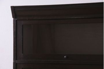 ヴィンテージ家具　イギリスビンテージ　引き出し付き!珍しいデザインのスタッキングブックケース(本棚、本箱、キャビネット)