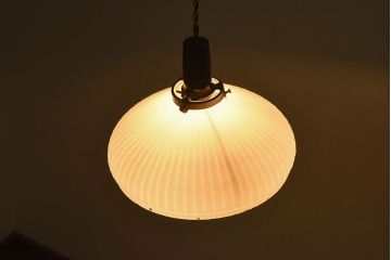 大正〜昭和期 和製アンティーク レトロな味わいの天井照明(1)