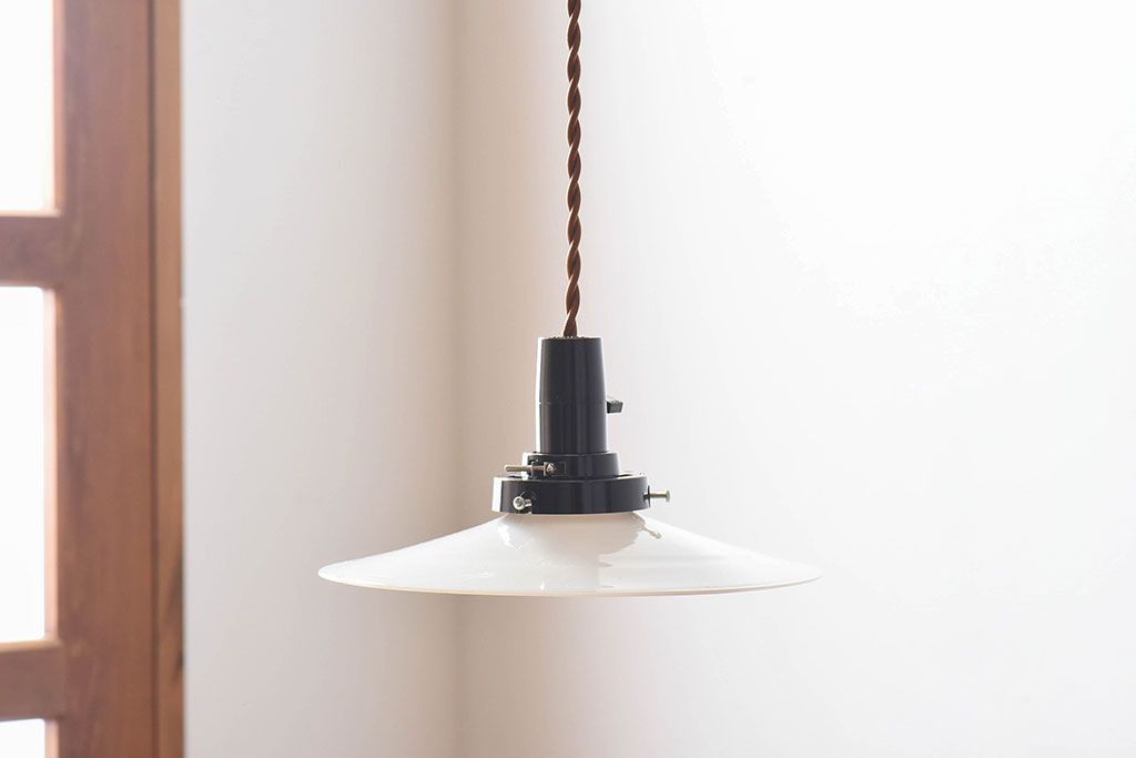 和製アンティーク　レトロな味わいの天井照明(電笠照明)(1)