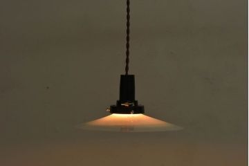 和製アンティーク　レトロな味わいの天井照明(電笠照明)(1)