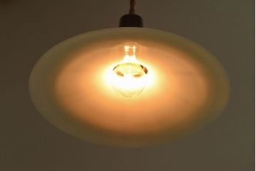和製アンティーク　レトロな味わいの天井照明(電笠照明)(1)