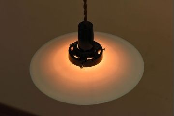 和製アンティーク　レトロな味わいの天井照明(電笠照明)(2)