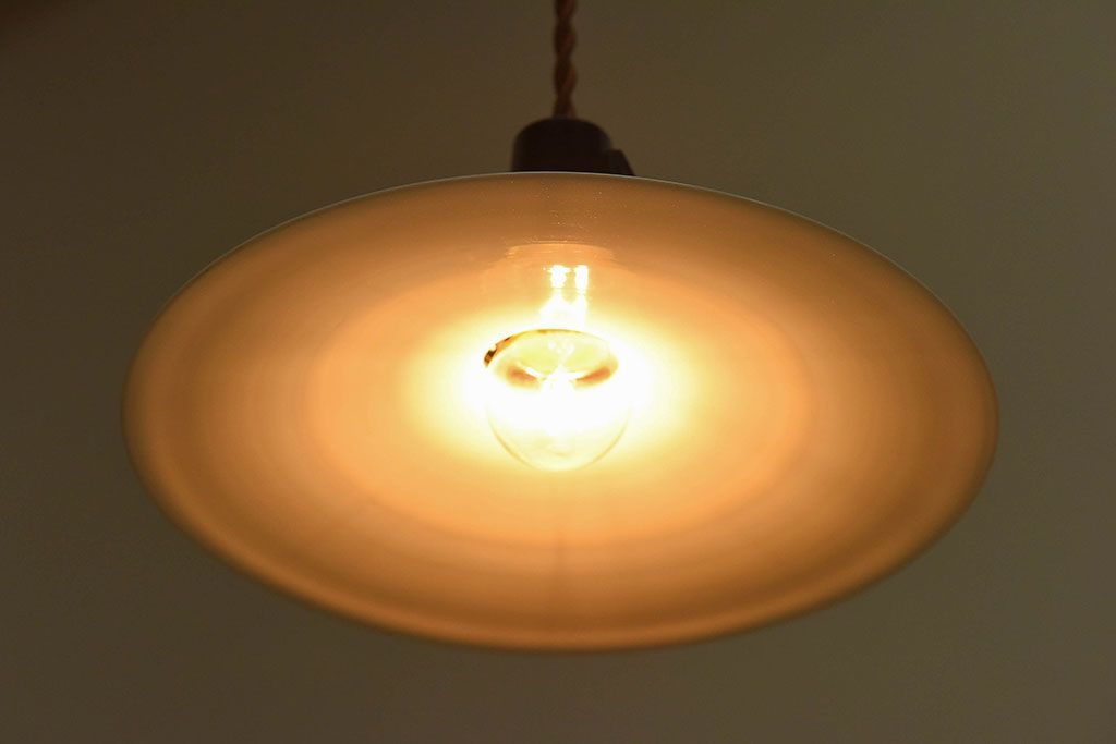 和製アンティーク　レトロな味わいの天井照明(電笠照明)(2)