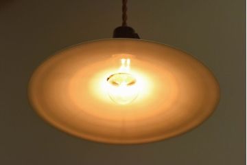 和製アンティーク　レトロな味わいの天井照明(電笠照明)(2)