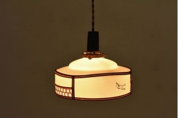 昭和レトロ　和製アンティーク　雅なデザインが味わい深い天井照明