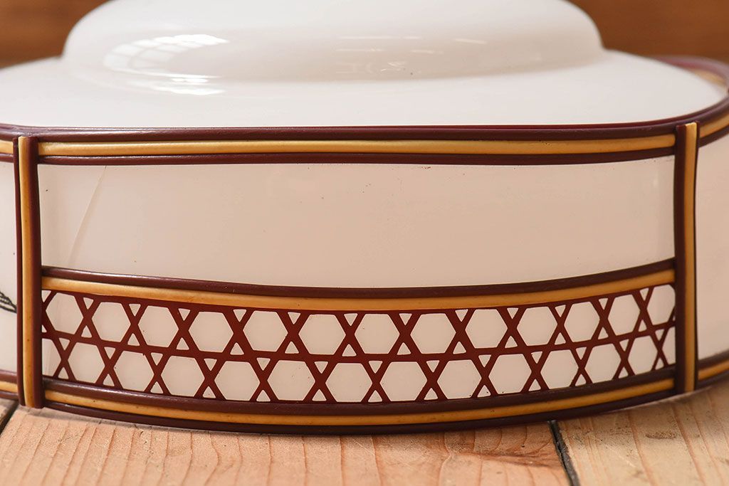 昭和レトロ　和製アンティーク　雅なデザインが味わい深い天井照明