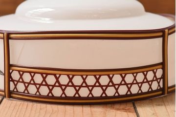 昭和レトロ　和製アンティーク　雅なデザインが味わい深い天井照明