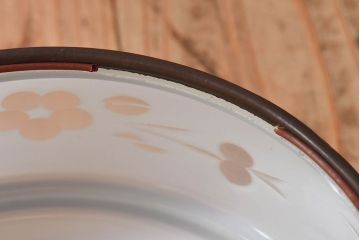 昭和レトロ　和製アンティーク　花切子の愛らしい天井照明