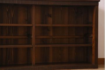 アンティーク家具　大正ロマン　前面の飾りが素敵な収納棚(戸棚、ガラスケース、ショーケース)(2)