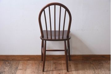 ヴィンテージ家具　イギリスビンテージ　ERCOL(アーコール)　楡材　フープバックチェア(ダイニングチェア、椅子)(1)