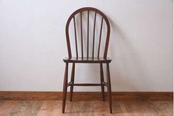 ヴィンテージ家具　イギリスビンテージ　ERCOL(アーコール)　楡材　フープバックチェア(ダイニングチェア、椅子)(2)