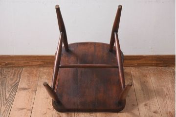 ヴィンテージ家具　イギリスビンテージ　ERCOL(アーコール)　楡材　フープバックチェア(ダイニングチェア、椅子)(2)