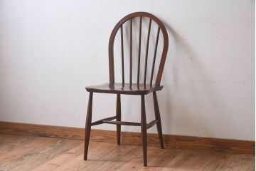 ヴィンテージ家具　イギリスビンテージ　ERCOL(アーコール)　楡材　フープバックチェア(ダイニングチェア、椅子)(2)