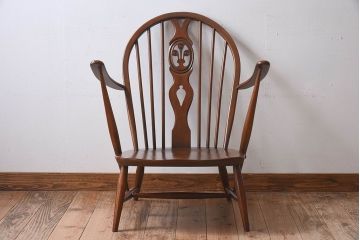 ヴィンテージ家具　イギリスビンテージ　ERCOL社(アーコール)シスルバックチェア(アームチェア、ラウンジチェア、サロンチェア、椅子)