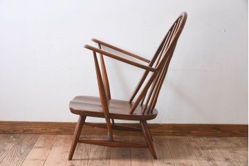 ヴィンテージ家具　イギリスビンテージ　ERCOL社(アーコール)シスルバックチェア(アームチェア、ラウンジチェア、サロンチェア、椅子)