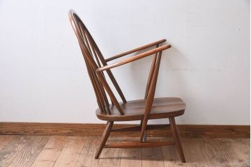 ヴィンテージ家具　イギリスビンテージ　ERCOL社(アーコール)シスルバックチェア(アームチェア、ラウンジチェア、サロンチェア、椅子)