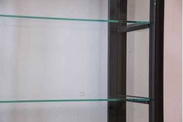 アンティーク家具　和製アンティーク　古いたばこ屋で使われていた薄型ショーケース(ガラスケース、収納棚、陳列棚)