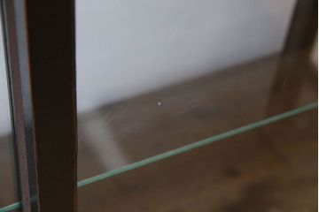 アンティーク家具　和製アンティーク　古いたばこ屋で使われていた薄型ショーケース(ガラスケース、収納棚、陳列棚)