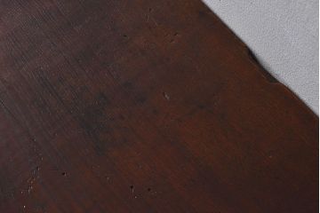 アンティーク家具　和製アンティーク　栗材一枚板　古材の質感が味わい深い鉄脚ベンチ(長椅子、アイアンベンチ、ローテーブル、作業台、飾り台)