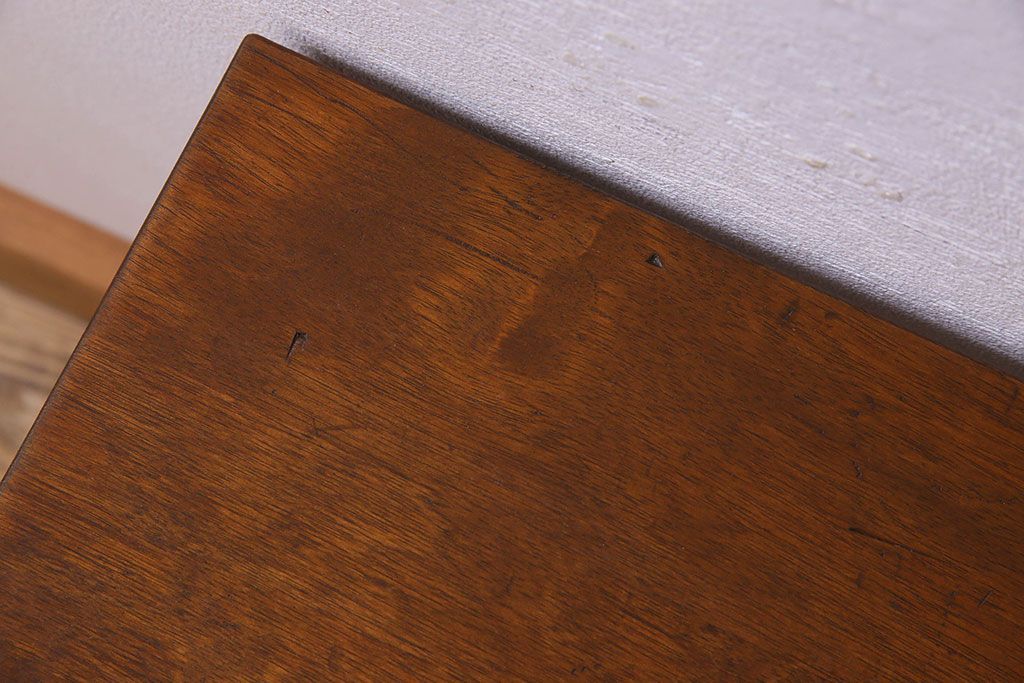 レトロ家具　昭和レトロ　古いラワン材の質感が味わい深い鉄脚ベンチ(アイアンベンチ、ローテーブル、作業台、花台)